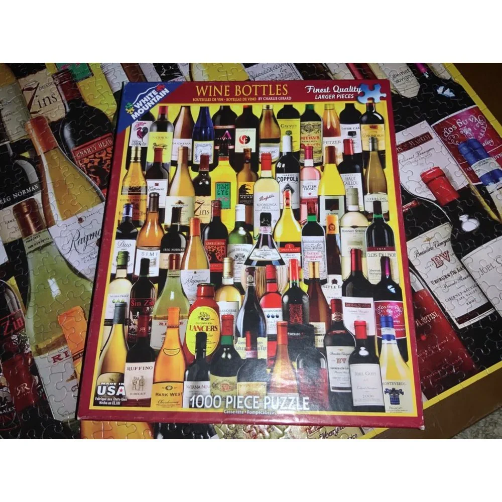 White Mountain Wine Bottle Puzzle 1000 piece